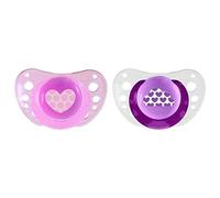 Chicco Succhietto Physio Air Bimba in Silicone, 6-16 Mesi, 2 Pezzi, Rosa/Neutro