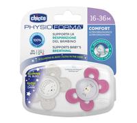 Chicco Succhietto Physio Comfort Lumi Silicone Rosa 16-36m 2 Pezzi