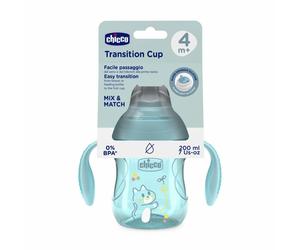 Chicco Tansition Cup Tazza 4m+ colore Azzurro, 200ml