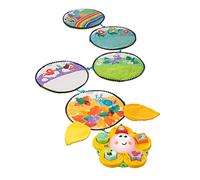 Chicco Tappeto Gioco Bambini Sentiero delle Stagioni, Percorso Sensoriale Elettronico e Gioco a Incastri con 5 Tappetini Morbidi e Fiore Centrale con Suoni e Luci, Giochi Neonato e Bambini 9+ Mesi