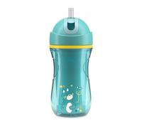 Chicco - Tazza Antigoccia con Cannuccia 14M+ Azzurra Confezione 1 Pezzo