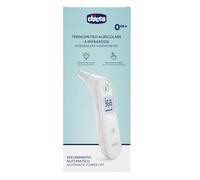 Chicco Termometro Auricolare ad Infrarossi, 0 mesi +, Misurazione della Temperatura Istantanea e Precisa, con Sonda Piccola, Suono di Indicatore Febbre, Schermo Retro Illuminato, Custodia Inclusa