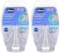 Chicco Tettarella Compatibile con Biberon Perfect 5, Benessere e Original Touch, 4+ Mesi, Anticolica, Tettarella Flusso Veloce, per i Bambini Più Grandi, in Silicone Soft Sense, Trasparente, 2 Pezzi