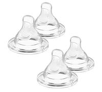Chicco Tettarella in silicone 4 pezzi flusso veloce, effetto mamma, 4 mesi+ made in Italy