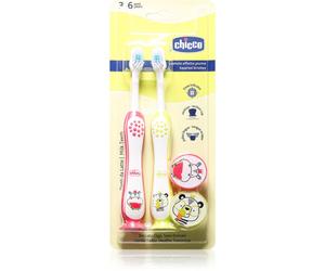 Chicco Toothbrush Set 3-6 y+ spazzolino per bambini con ventosa Hippo-Panda