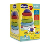 Chicco Torre Anelli 2 in 1 Gioco Impilabile per Bambini Anelli in Plastica 6/36 Mesi