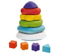 Chicco, Torre Anelli 2 in 1, Gioco Impilabile per Bambini, Forme e Incastri da Abbinare, Diverse Texture, 6-36 Mesi