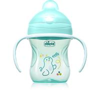 Chicco Training Cup 6m+ bicchiere salvagoccia con maniglie Teal 1 pz