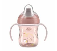 Chicco Training Cup In Plastica Un Bicchiere Antigoccia Bambini Una Tazza Per Imparare A Bere Beccuccio Ergonomico Semi-soft Valvola E Manici Rimovibili 6 Mesi+ Senza Bpa Rosa