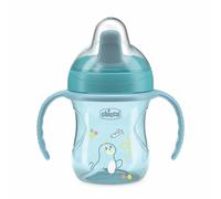 Chicco Training Cup In Plastica Un Bicchiere Antigoccia Bambini Una Tazza Per Imparare A Bere Beccuccio Ergonomico Semi-soft Valvola E Manici Rimovibili 6 Mesi+ Senza Bpa Azzurro