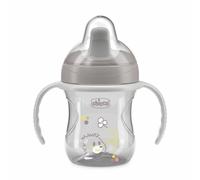 Chicco Training Cup In Plastica Un Bicchiere Antigoccia Bambini Una Tazza Per Imparare A Bere Beccuccio Ergonomico Semi-soft Valvola E Manici Rimovibili 6 Mesi+ Senza Bpa Grigio