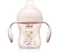 Chicco Transition Cup 4m+ bicchiere salvagoccia con maniglie Pink 200 ml
