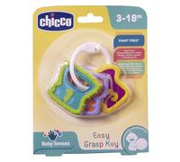 Chicco - Trillino Chiavi Afferrafacile, Mazzo di Chiavi Colorato, Facile da Impugnare e Leggeri, Esperienza Tattile e Stimolazione Gengive, 3-18 Mesi