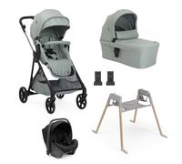 CHICCO - Trio Seety² Sage con Navicella e Seggiolino Auto Kory Essential + Stand Lullaglide e Adattatori OMAGGIO