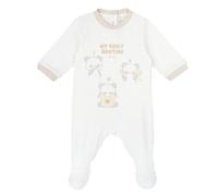 Chicco Tutina Con Apertura A Patello, Pigiamino per bambino e neonato Unisex - Bimbi 0-24, Bianco (1), 3 mesi, Designed in Italy