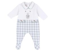 Chicco Tutina Con Apertura A Patello, Pigiamino per bambino e neonato Unisex - Bimbi 0-24, Bianco (2), 3 mesi, Designed in Italy