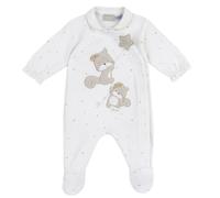 Chicco Tutina Con Apertura Davanti, Pigiama Bimba 0-24, Bianco (3), 6 mesi, Designed in Italy