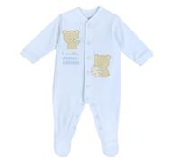 Chicco Tutina Con Apertura Frontale, Pigiamino per bambino e neonato Bimbo 0-24, Azzurro (3), 6 mesi, Designed in Italy
