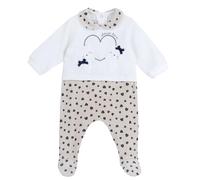 Chicco Tutina Con Apertura Patello, In Ciniglia Bimba 0-24, Beige 1M, 1 mesi, Designed in Italy