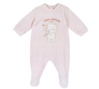 Chicco Tutina Con Apertura Patello, In Ciniglia, Pigiama Bimba 0-24, Rosa (3-1M), 1 mese