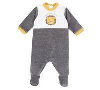 Chicco Tutina Con Apertura Patello, In Ciniglia, Pigiama Bimbo 0-24, Grigio, 3 mesi