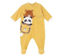 Chicco Tutina Con Apertura Patello, In Ciniglia, Pigiama Unisex - Bimbi 0-24, Arancione, 3 mesi