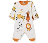 Chicco Tutina con Apertura sulla Schiena (390) Unisex - Bimbi 0-24, Bianco e Arancione, 0 mesi