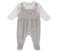 Chicco, Tutina girocollo in ciniglia a coste con apertura interno gamba, Beige, 3 mesi