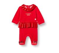 Chicco, Tutina Natale in ciniglia con piedino, Bimba 0-24, Rosso (411), 0 mesi