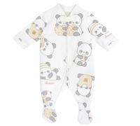 Chicco Tutina Unisex Indoor Apertura Davanti Neonato/Neonata 0-24 mesi, Bianco (2), 6 mesi, Designed in Italy