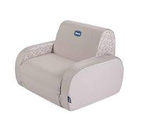 Chicco Twist Poltroncina per Bambini Trasformabile in Chaise Longue e Divanetto, Sedia per Bambini con 3 Configurazioni, Comoda e Leggera, Si Trasforma con 1 Gesto - Per Bambini 12+ Mesi, Grigio