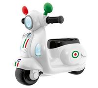 Chicco Vespa per Bambini Primavera Bianca, Moto Giocattolo Cavalcabile con Pannello Elettronico, Luci e Suoni, Ruote di Supporto Rimuovibili, Max 25 Kg, Giochi per Bambini 1-3 Anni