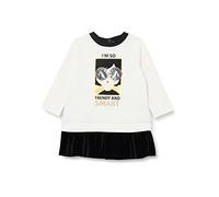 Chicco Vestito a Maniche Lunghe (372) Bambine e Ragazze, Bianco e Nero, 7 Anni