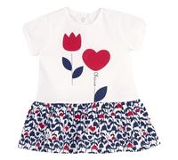 Chicco, Vestito Neonata a Maniche Corte, con Comoda Apertura con Bottoncini, in Morbido Cotone, Lavabile in Lavatrice, Abbigliamento Neonata 0-24 Mesi, Designed in Italy
