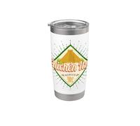 Chichen Itza in Messico retro maya vintage Yucatan souvenir Bicchiere termico in acciaio inox doppia parete