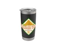 Chichen Itza in Messico retro maya vintage Yucatan souvenir Bicchiere termico in acciaio inox doppia parete