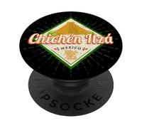 Chichen Itza in Messico retro maya vintage Yucatan souvenir PopSockets PopGrip Adesivo