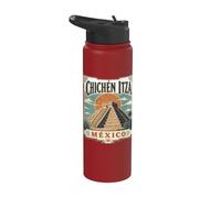 Chichén Itzá México El Castillo Tempio di Kukulcán Stainless Steel Insulated Water Bottle