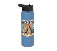 Chichén Itzá México El Castillo Tempio di Kukulcán Stainless Steel Insulated Water Bottle