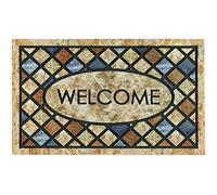 CHICHIC 43 x 76 cm, zerbino di benvenuto, zerbino di benvenuto, tappetino per porta di ingresso, per esterni, ingresso esterno, tappetino per ingresso, resistente retro in gomma antiscivolo, a basso