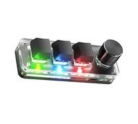 CHICHIYANG RGB Macro Tastiera Meccanica Gaming 3 Tasti + 1 Manopola Tastiera, Tasto rogrammable Tastierino di scelta rapida Funzione Personalizzata Gaming Keyboard