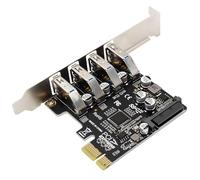 CHICHIYANG Scheda di espansione PCI Express a 4 porte, PCI-E a USB 3.0 PCI Express, 5 Gbps PH64 VL805 PCI-E X1 per desktop