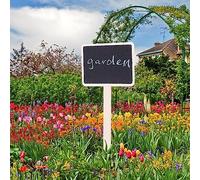CHICIRIS 10 Etichette per Piante in Legno, Mini Lavagna da Giardino con Asta Piatta, per Scrivere Messaggi con il Nome della Pianta, Decorazione del Negozio di Fiori da Giardino