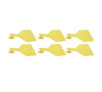 CHICIRIS 100 Etichette per Orecchie per Bestiame Vuote, Etichette di Identificazione degli Animali Riutilizzabili in TPU Addensato con Testa del Chiodo a Forma di Coltello per Bovini da (YELLOW)