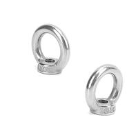 CHICIRIS 10pcs 304 in acciaio inox M8 dadi per occhio di sollevamento bulloni oculari pesanti per sospensione con filettatura M8 standard per costruzione di autoveicoli Marine Uso