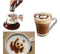 CHICIRIS 16 Modelli di Stencil in Plastica per Cappuccino, Schiuma di caffè, Spray, Strumenti di Decorazione Riutilizzabili per Torte Al caffè, Motivi con Granelli di Cioccolato, con (Come mostrato)
