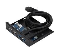 CHICIRIS 2 Porte Hub USB Pannello Frontale con Supporto di Alimentazione | Robusto design in metallo, compatibilità multi-dispositivo, condensatore di filtro USB 2.0