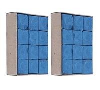 CHICIRIS 24 Pezzi di Gesso Antiscivolo con Punta per Stecca, Accessorio per Gesso Secco per Stecca da Biliardo con Elevata Adesione e Bassa Perdita di Polvere, per Forniture Professionali (Blue)