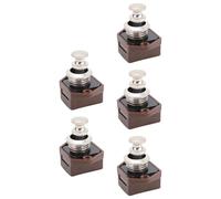 CHICIRIS 5pcs Cucciolo di Pulsante, Push Pulsante Porta della Porta Dell'armadio Chiusura con Chiusura per Yacht per la Casa in Camicia (Bruno perla ni)
