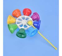 CHICIRIS 8 Campanelle Musicali con Asta per Bambini, Giocattolo Educativo a | Base in Metallo e Plastica, Scala di Do Maggiore a 8 Toni, Guida Alle Posizioni Numerate, Strumento di Apprendimento per la